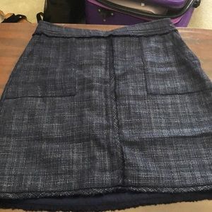Navy blue a line skirt